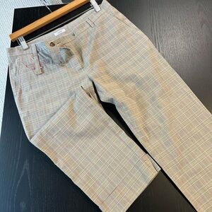 Tan Cropped Ankle Pants